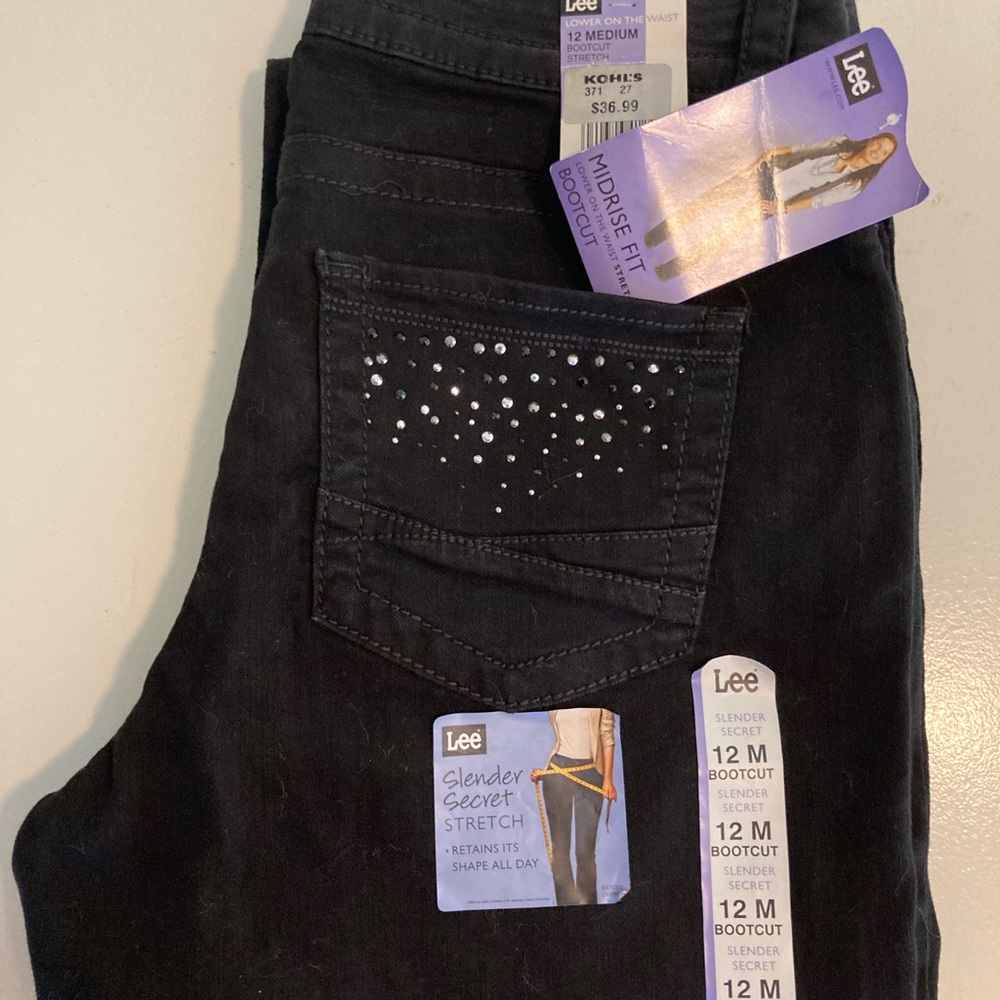 Lee Slender Secret black bootcut jeans